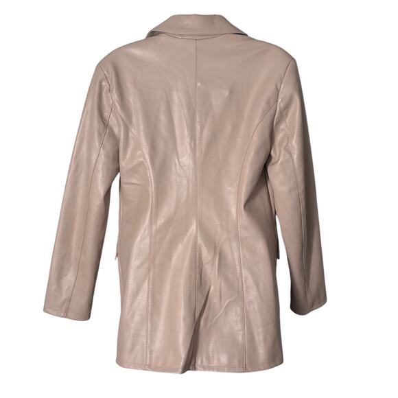 Miss Selfridge Faux Leather One Button Blazer in Mink Size 6 - Picture 4 of 14